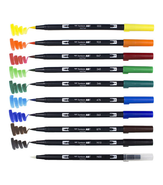 Tombow Dual Brush Pen Set 10 Pkg Primary, , hi-res, image 7
