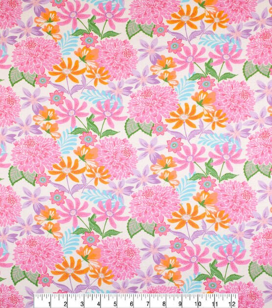 Full Bloom Floral Super Snuggle Flannel Fabric, , hi-res, image 2