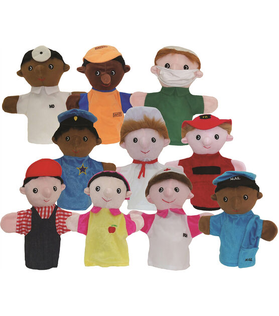 Get Ready Kids 11" Community Helper Puppets Set 10ct
