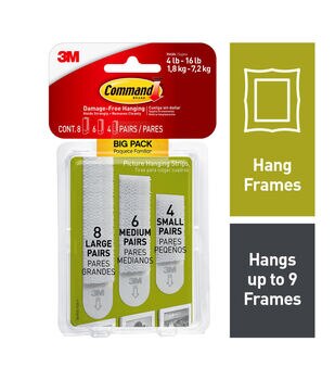 Command 3ct Large Picture Hanging Strips & Hooks