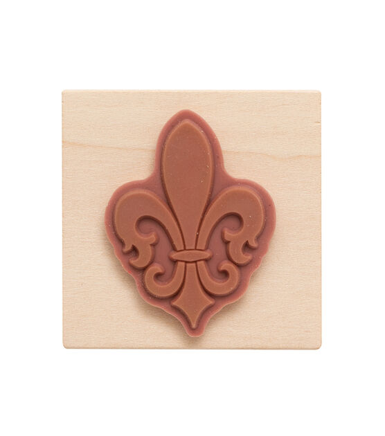 American Crafts Wooden Stamp Fleurdelis, , hi-res, image 2