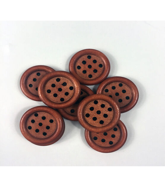 Organic Elements 1" Natural Wood Multi Hole Buttons 8pk