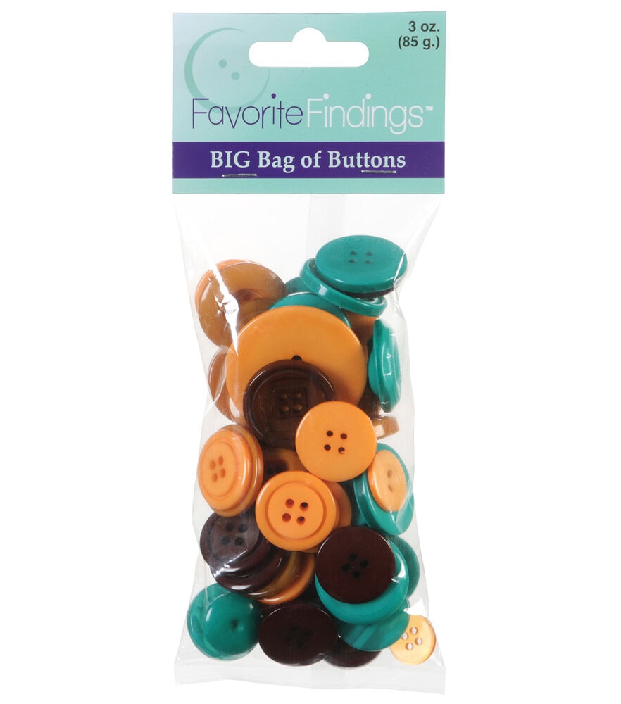 Favorite Findings 3oz Assorted Buttons, Pack Desert Alchemy, swatch