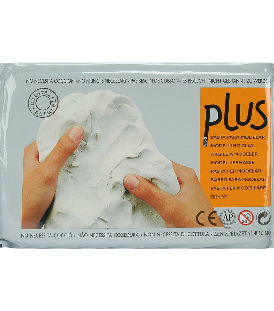 Activa 2lbs Plus Natural Air Dry Clay, White, swatch
