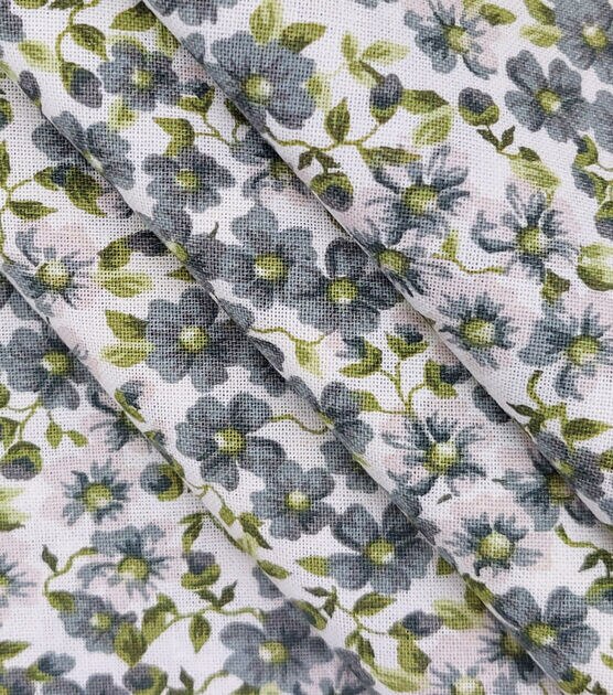 Blue Floral Quilt Cotton Fabric by Keepsake Calico, , hi-res, image 2