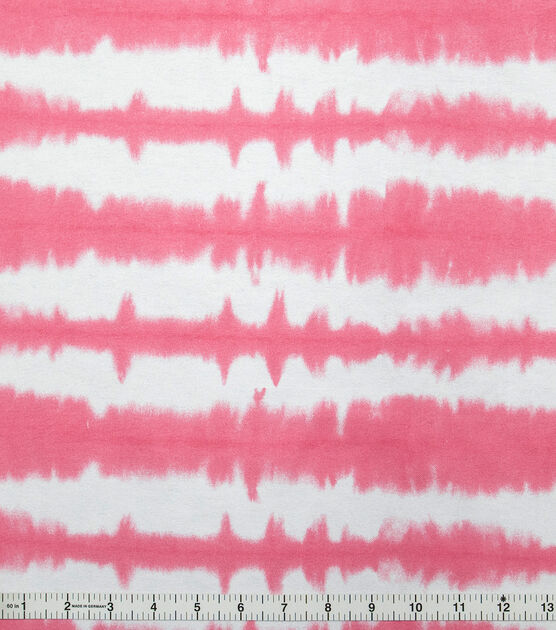 Supe Snuggle Pink Linear Tie Dye Flannel Fabric