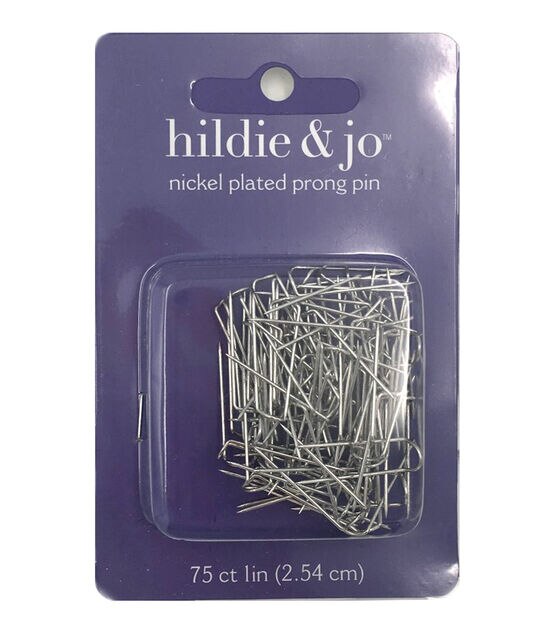 75pk Nickel Plated Prong Pins by hildie & jo