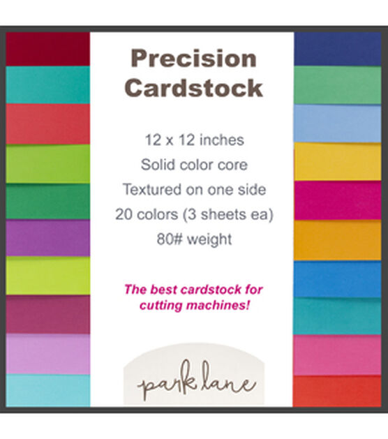 60 Sheet 12" x 12" Bright Precision Cardstock Paper Pack by Park Lane, , hi-res, image 5