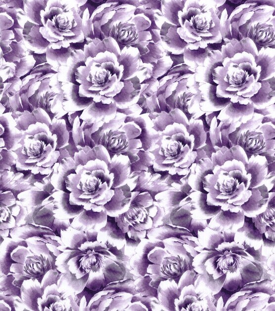 Purple Packed Flowers Quilt Cotton Fabric by Keepsake Calico, , hi-res, image 2