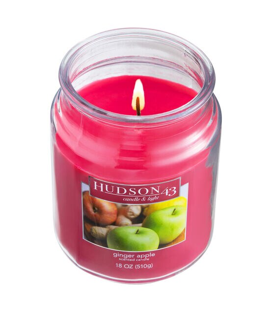 18oz Apple Ginger Scented Value Jar Candle by Hudson 43, , hi-res, image 4