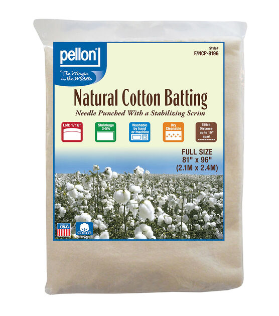 Pellon Nature's Touch Cotton Batting 81"x96"