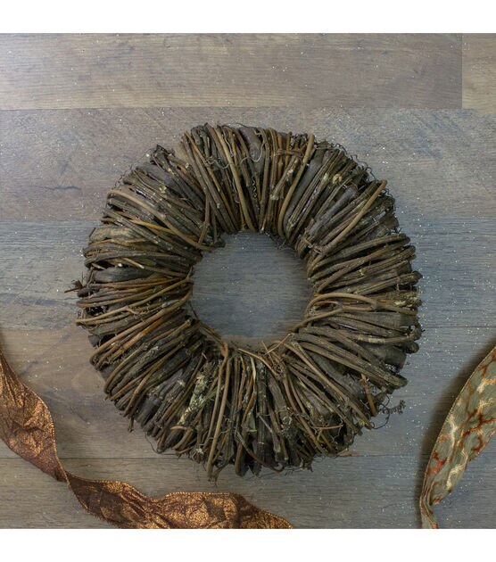 Northlight 12" Brown Rustic Twig and Tree Bark Artificial Spring Wreath, , hi-res, image 2