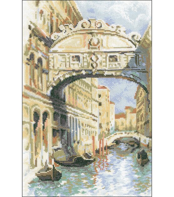 RIOLIS 10" x 15" Venice Bridge of Sighs Counted Cross Stitch Kit