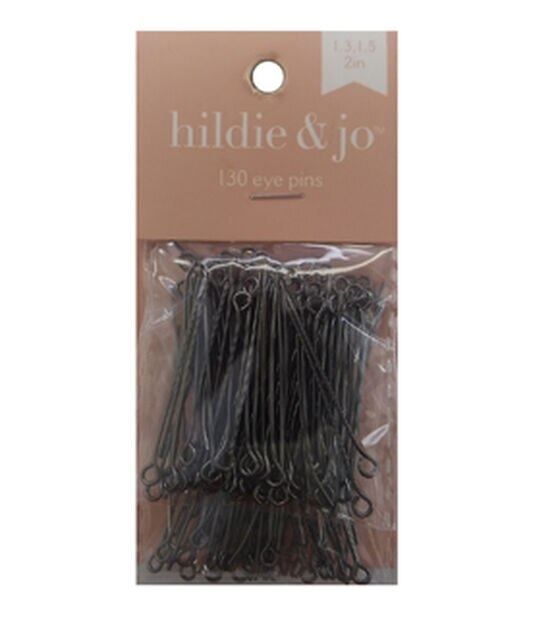 130pk Black Nickel Metal Eye Pins by hildie & jo