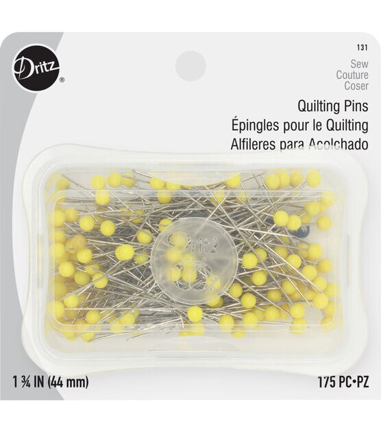 Dritz 1-3/4" Quilting Pins, Yellow, 175 pc