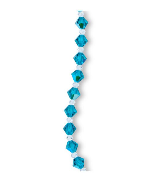 6mm Blue Glass Strung Bead Strand by hildie & jo, , hi-res, image 3