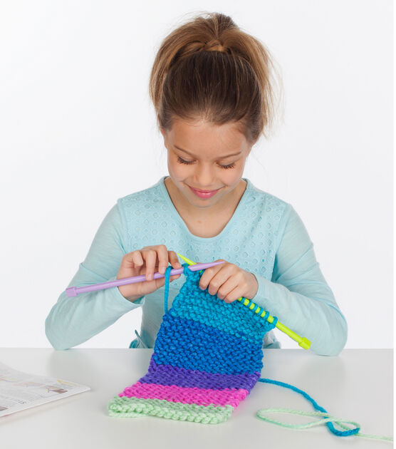 Creativity for Kids Learn to Knit Pocket Scarf Kit