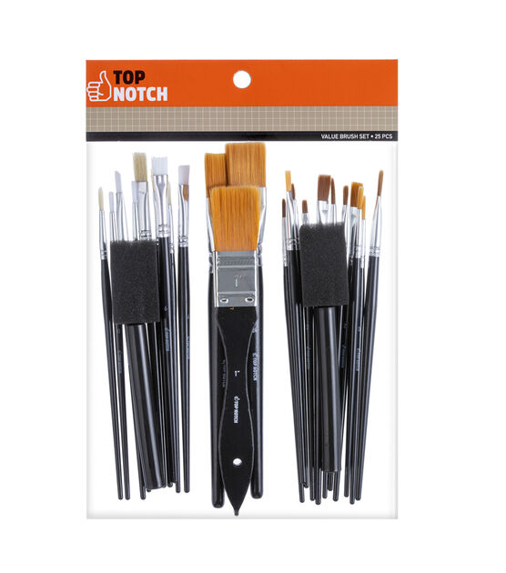 Bazic Products Bazic Asst. Size Kid's Paint Brush Set (9/Pack) / Box Qty - 24