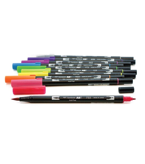 Tombow Dual Brush Pen Set 10 Pkg Brights, , hi-res, image 3