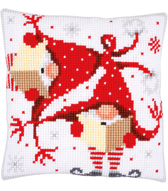 Vervaco 16" Christmas Gnomes Cross Stitch Kit, , hi-res, image 3