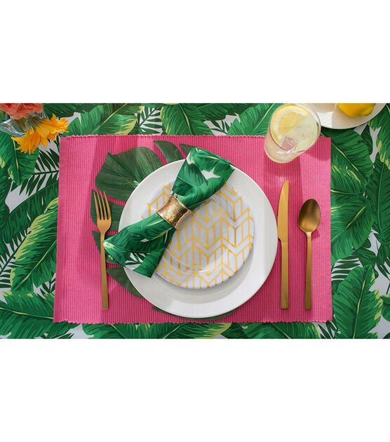 Design Imports Banana Leaf Outdoor Tablecloth 120", , hi-res, image 4