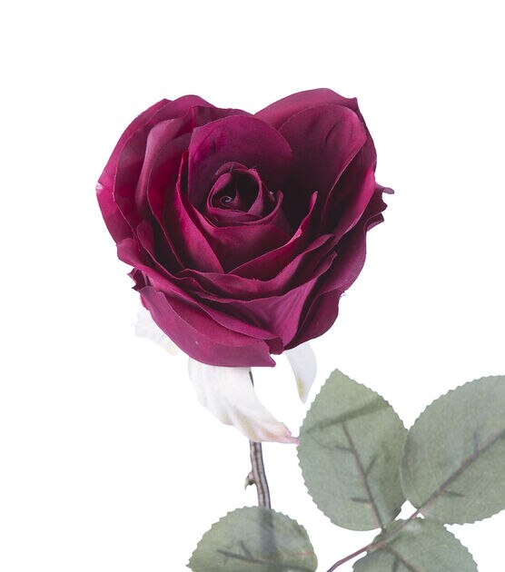 27" Burgundy Rose Stem by Bloom Room, , hi-res, image 2