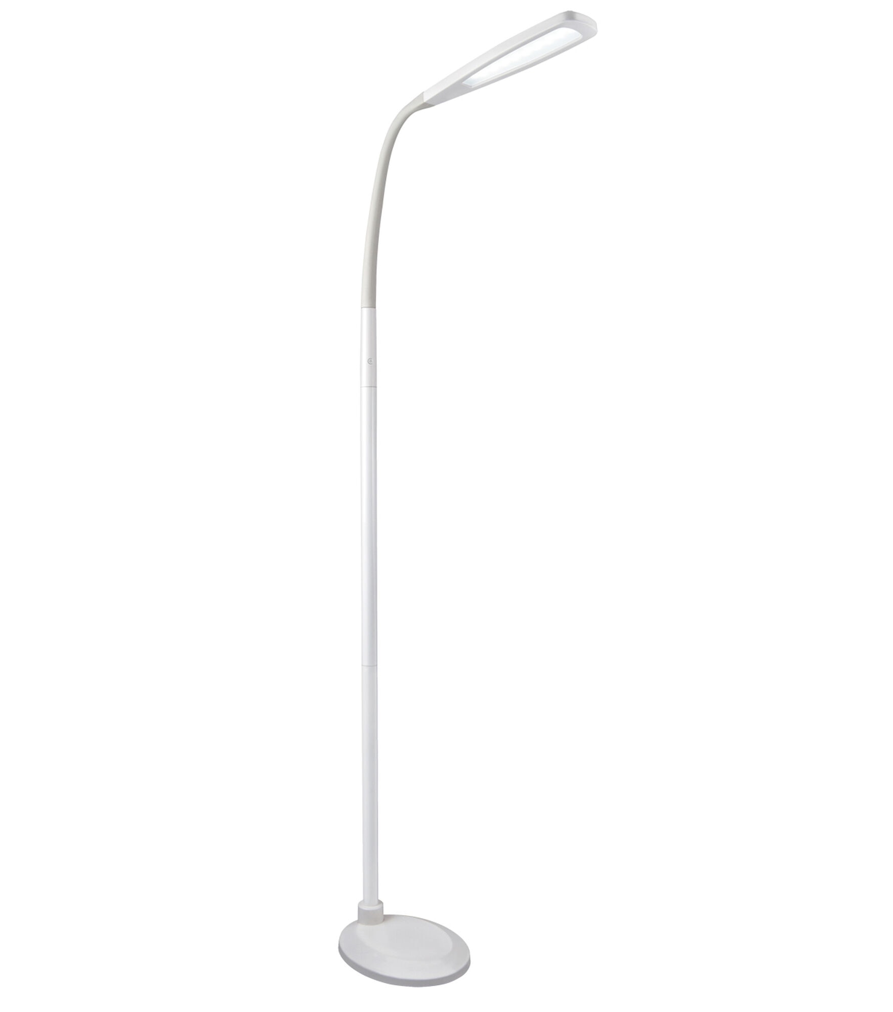 OttLite 71" Natural Daylight LED Flex Floor Lamp, White, hi-res