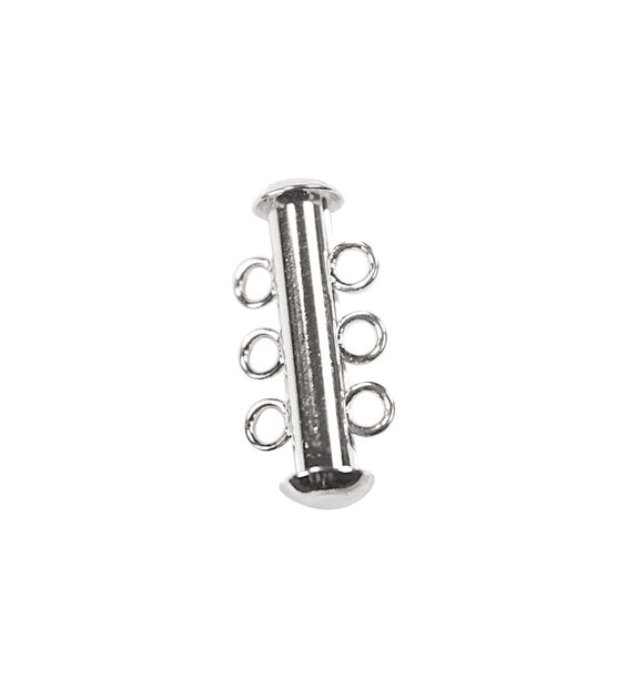 Silver Metal 3 Loop Tube Slider Clasp by hildie & jo