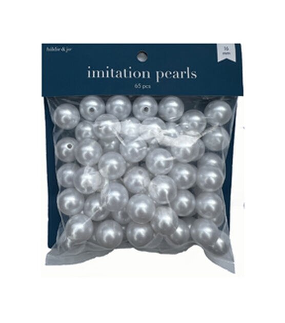 16mm White Pearl Beads 55pk by hildie & jo, , hi-res, image 1