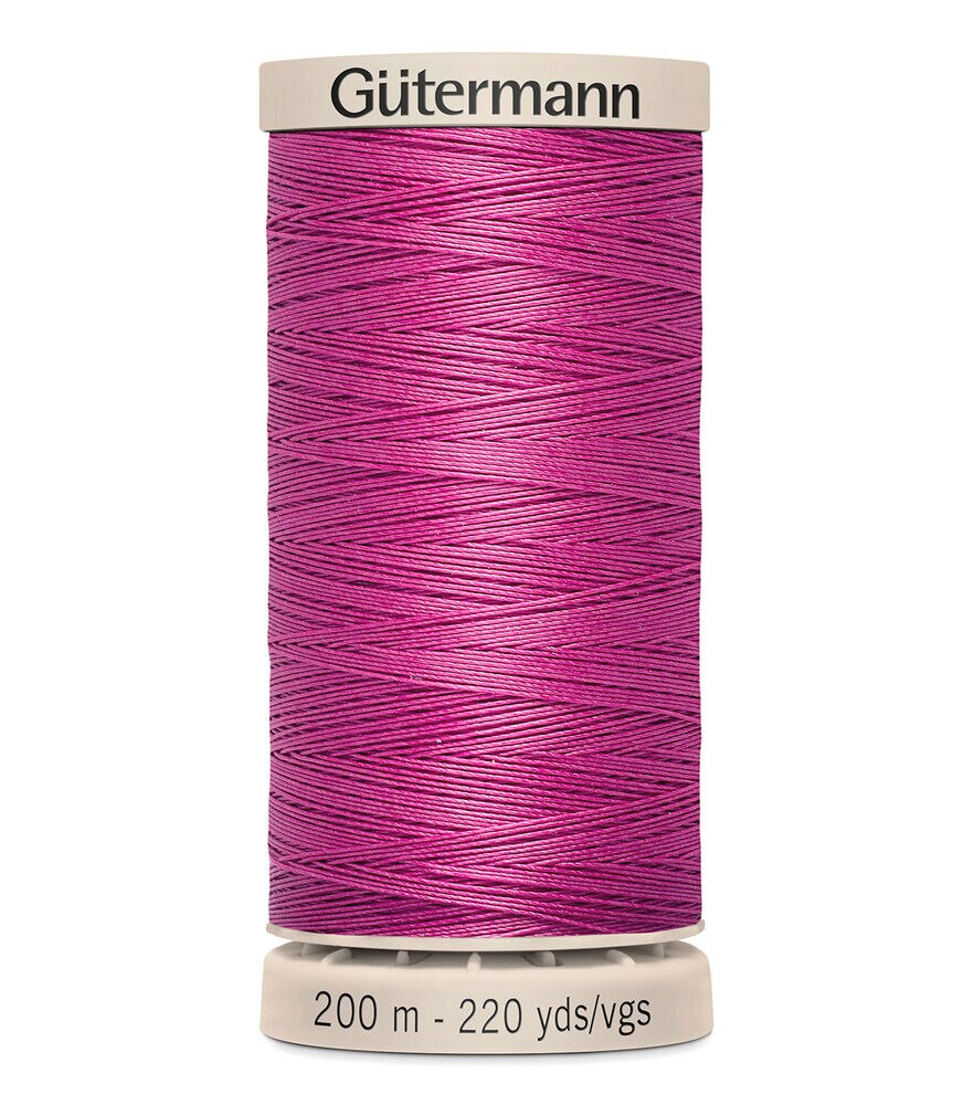 Gutermann 220yd Cotton 40wt Hand Quilting Thread, 2955 Hot Pink, swatch