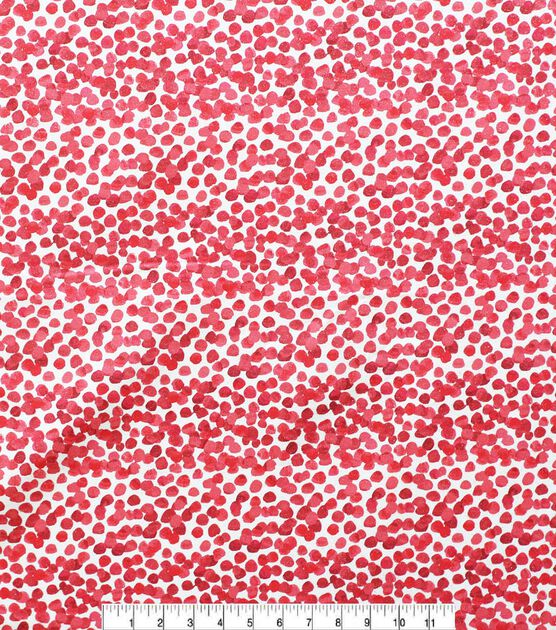 Red Dots Quilt Glitter Cotton Fabric by Keepsake Calico, , hi-res, image 2