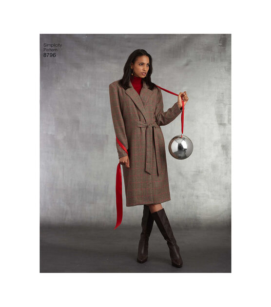 Simplicity S8796 Size 6 to 24 Misses Petite Lined Coat Sewing Pattern, , hi-res, image 4