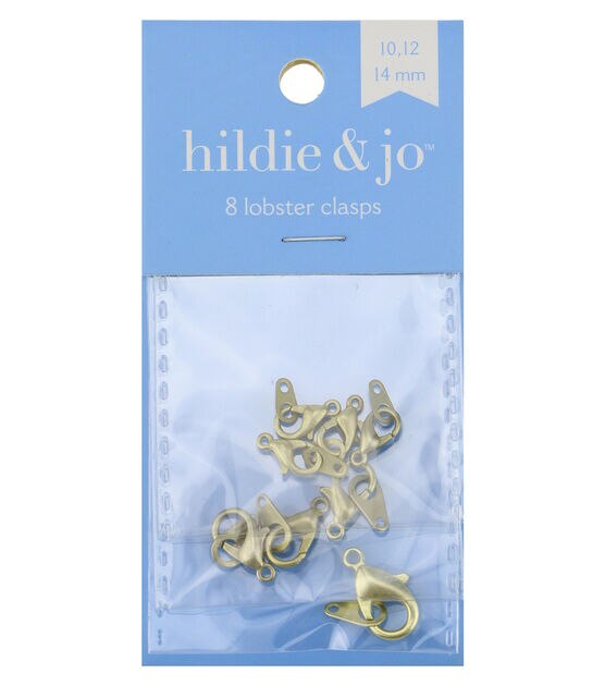 8ct Matte Gold Assorted Metal Lobster Clasps by hildie & jo