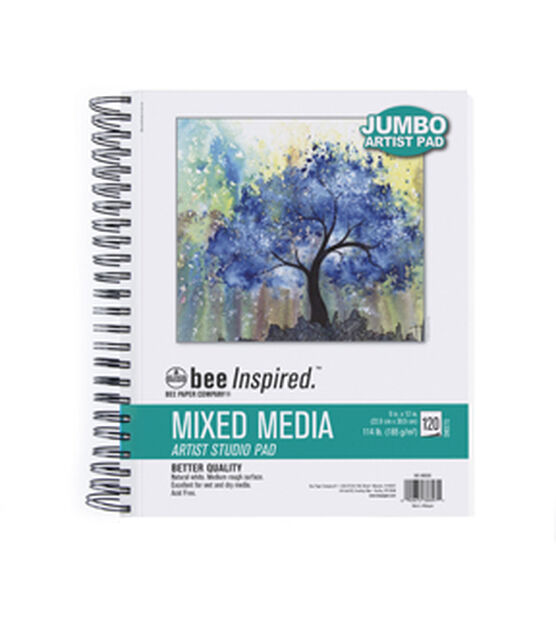 Bee Studio Mixed Media Jumbo Artist Paper Pad 9 x 12