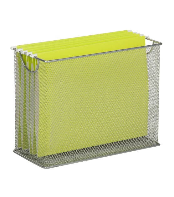 Honey Can Do 12.5" x 10" Gray Mesh Tabletop File Holder, , hi-res, image 3