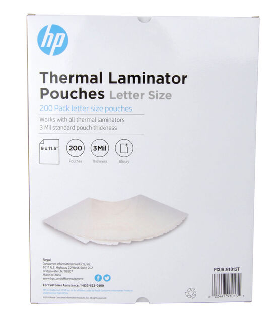 HP Thermal Laminator Pouches 200ct Letter Size, , hi-res, image 6