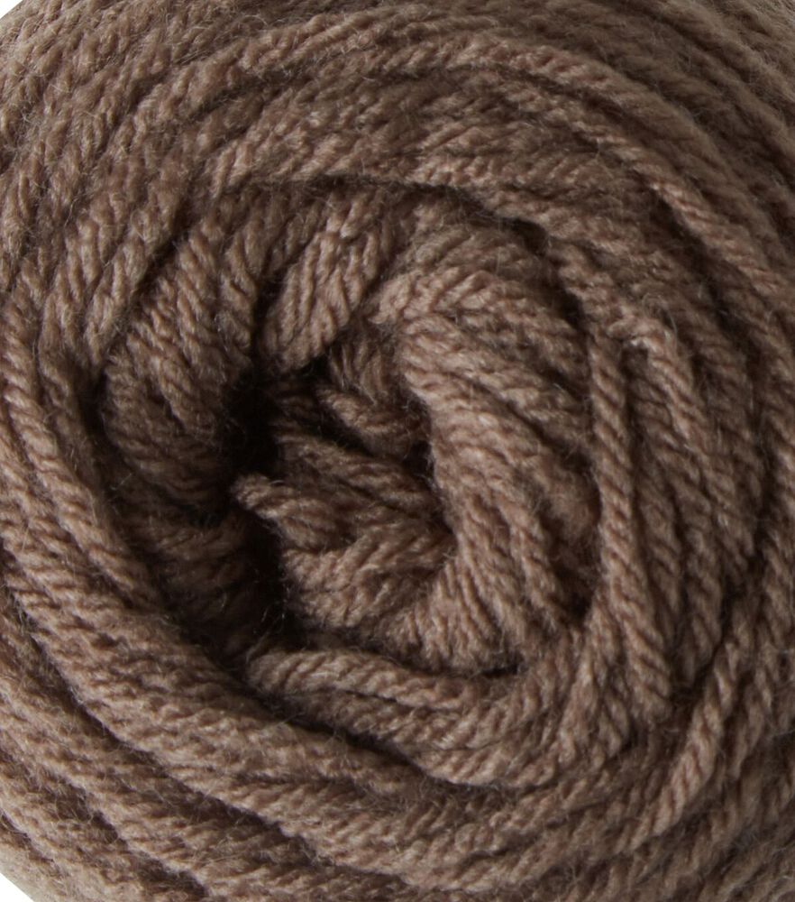 Solid Worsted Acrylic 380yd Value Yarn by Big Twist, Taupe, swatch, image 54