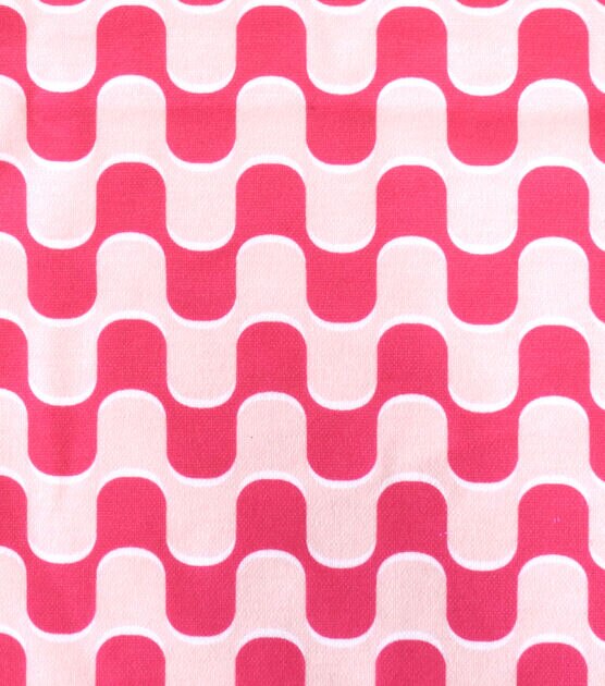 Light Pink Abstract Waves Pique Knit Fabric