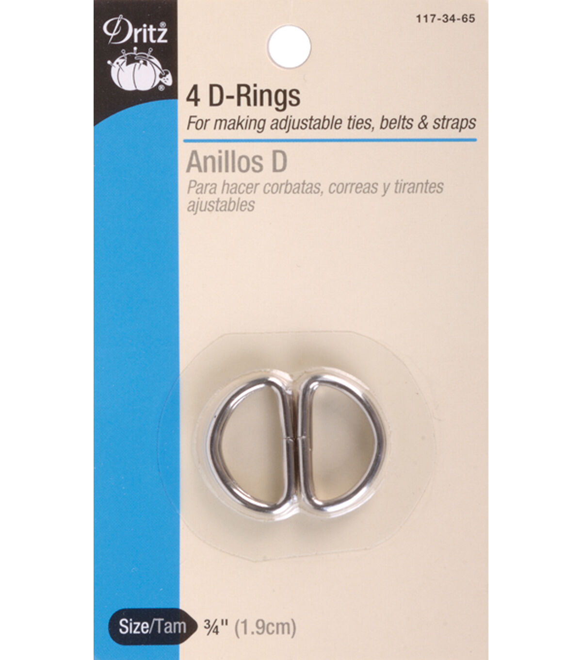 Dritz® Metal D Rings 3/4