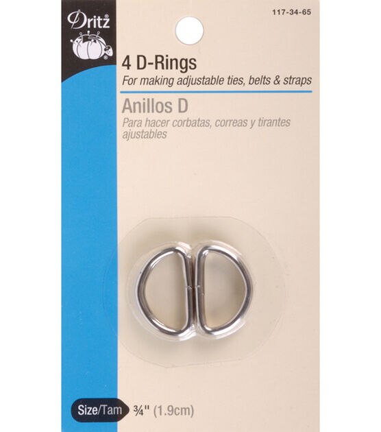 Dritz 44346 Plastic Rings, White, 3/4-Inch, 24-Pack