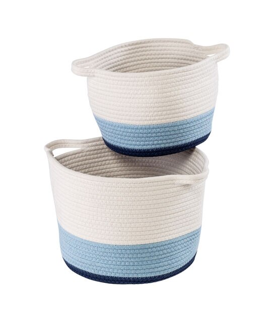 Honey Can Do 12" Nesting Cotton Rope Storage Baskets 2ct, , hi-res, image 7