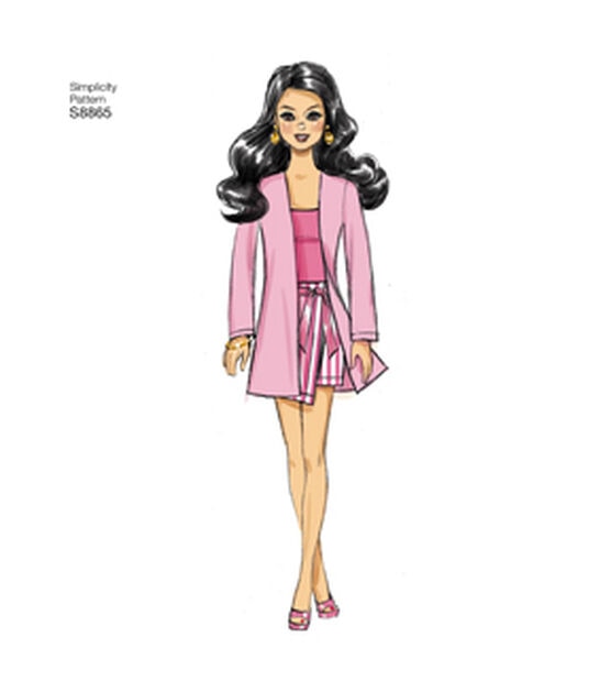Simplicity S8865 11 1/2" Fashion Doll Clothes Sewing Pattern, , hi-res, image 5