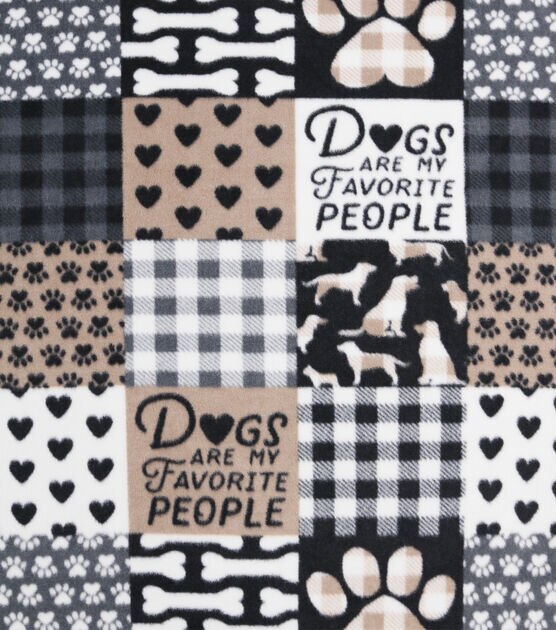 Dogs Are My Favorite People Anti Pill Fleece Fabric, , hi-res, image 2