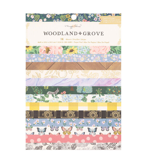American Crafts 36 Sheet 6" x 8" Woodland Grove Paper Pack