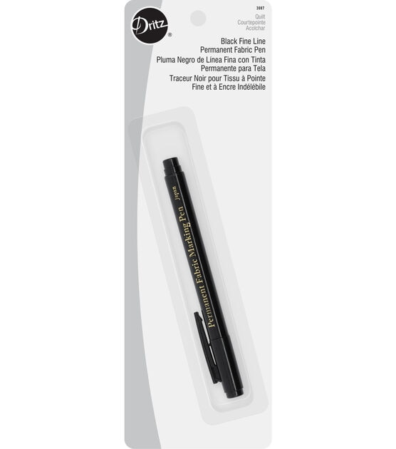 Dritz Quilting Fine Line Permanent Fabric Pen, Black