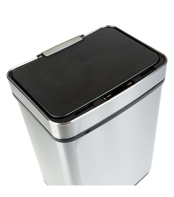 Honey Can Do 24" Silver Stainless Steel 50L Trash Can With Motion Sensor, , hi-res, image 11