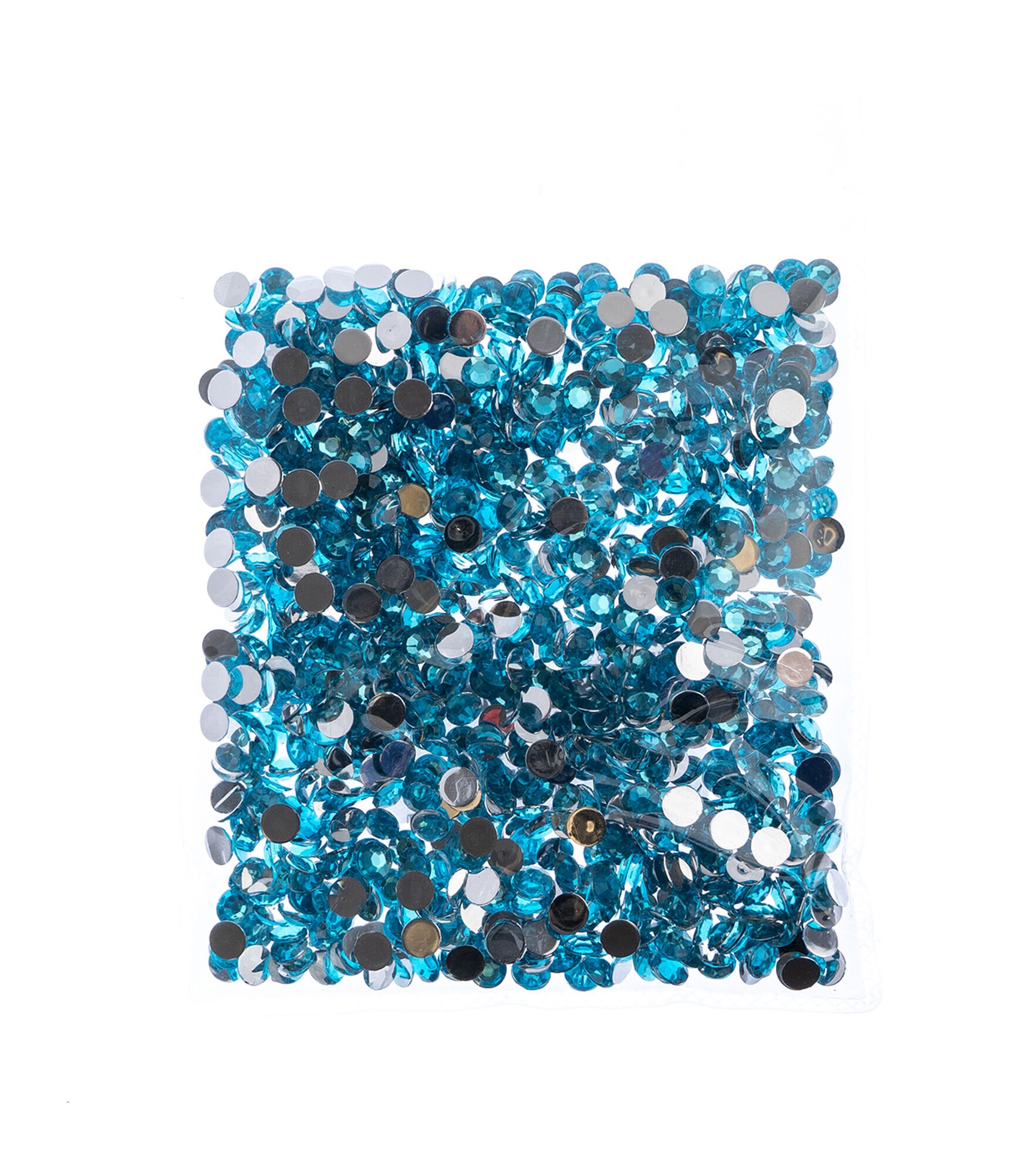 John Bead Acrylic Round Flat Back Rhinestones 6mm (ss28) Crystal AB 1000pcs/bag - Royal Blue AB