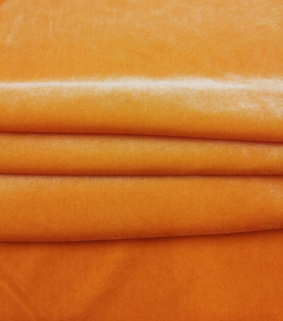 The Witching Hour Orange Stretch Velvet Costuming Fabric, , hi-res, image 2