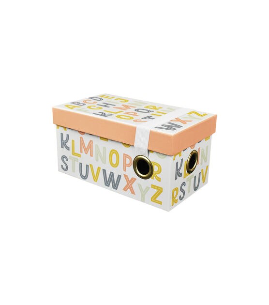 9" Alphabet Rectangle Box With Elastic Strap by Place & Time