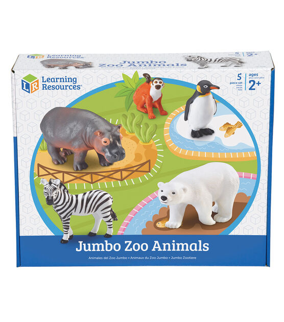 Learning Resources 5ct Jumbo Zoo Animals Set
